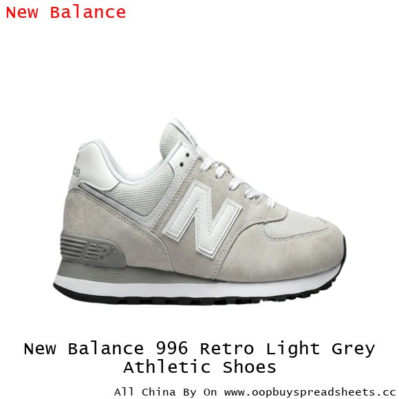 New Balance 996 Retro Light Grey Athletic Shoes