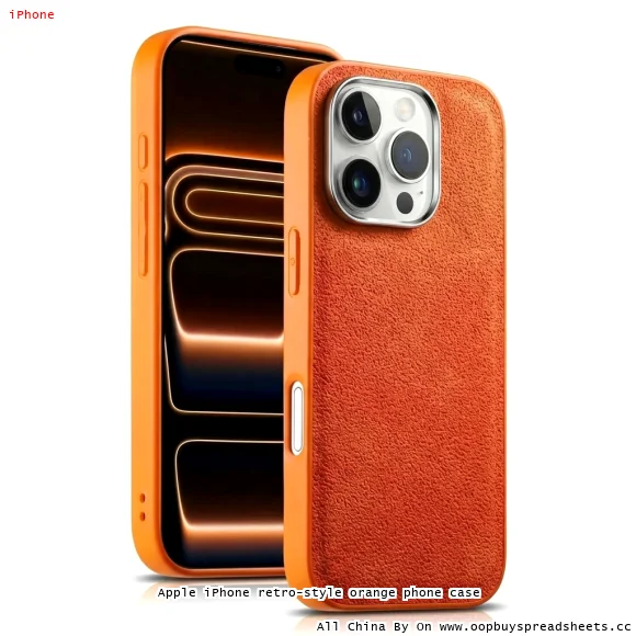 Apple iPhone retro-style orange phone case