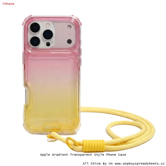 Apple Gradient Transparent Style Phone Case