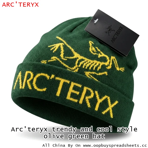 Arc'teryx trendy and cool style olive green hat