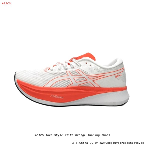 ASICS Race Style White-Orange Running Shoes