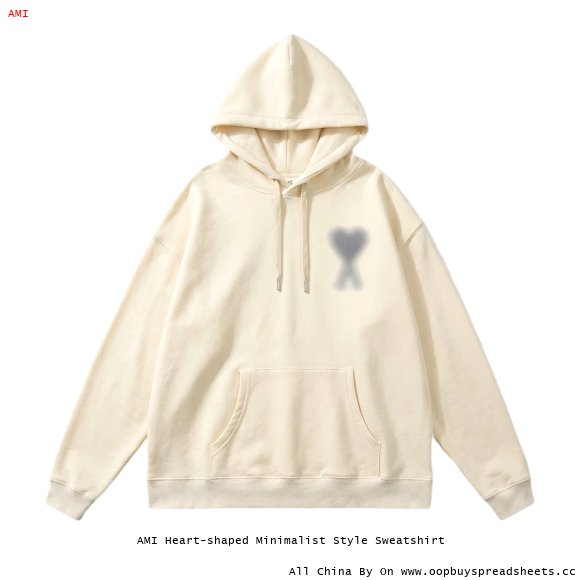 AMI Heart-shaped Minimalist Style Sweatshirt
