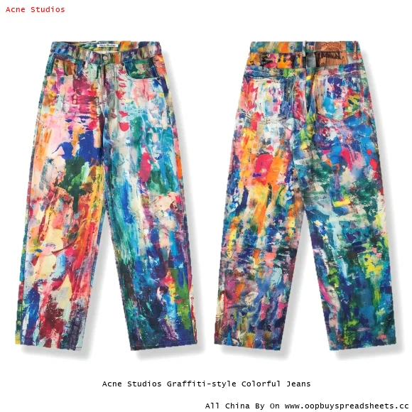 Acne Studios Graffiti-style Colorful Jeans