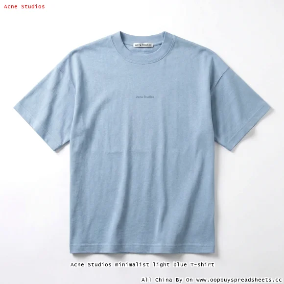 Acne Studios minimalist light blue T-shirt
