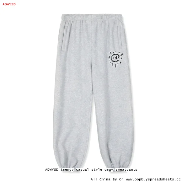 ADWYSD trendy casual style gray sweatpants
