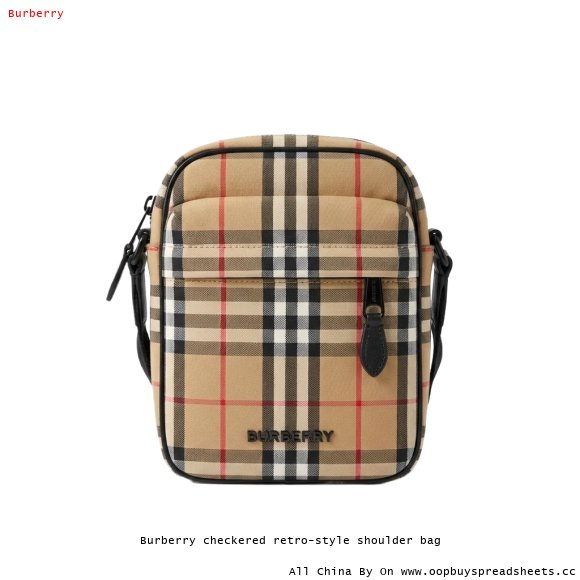 Burberry checkered retro-style shoulder bag