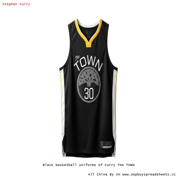 Black basketball uniforms of Curry The TOWN