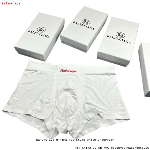 Balenciaga minimalist style white underwear