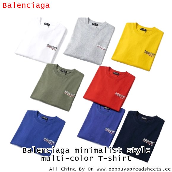 Balenciaga minimalist style multi-color T-shirt
