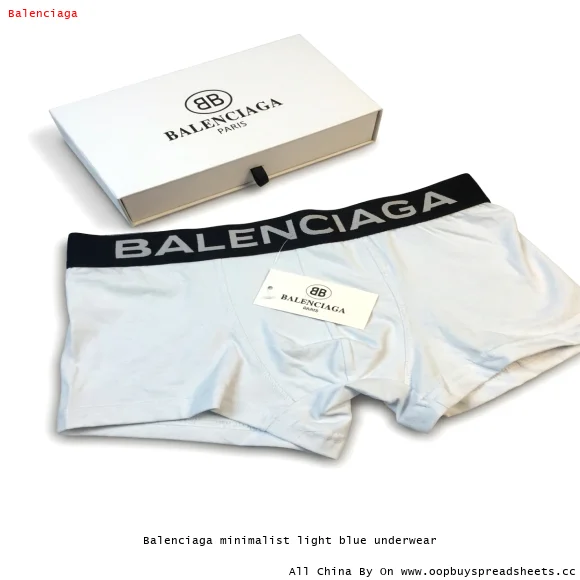 Balenciaga minimalist light blue underwear