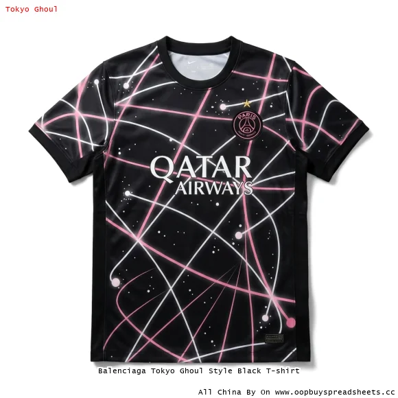 Balenciaga Tokyo Ghoul Style Black T-shirt