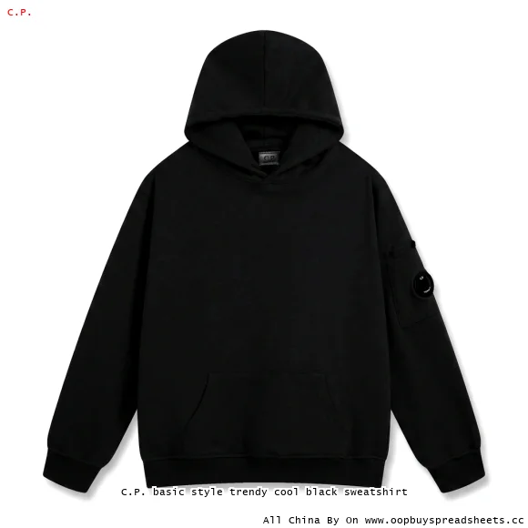C.P. basic style trendy cool black sweatshirt