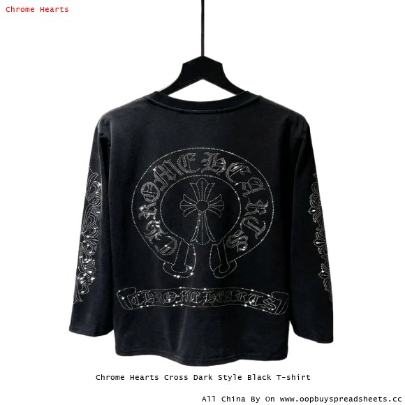 Chrome Hearts Cross Dark Style Black T-shirt