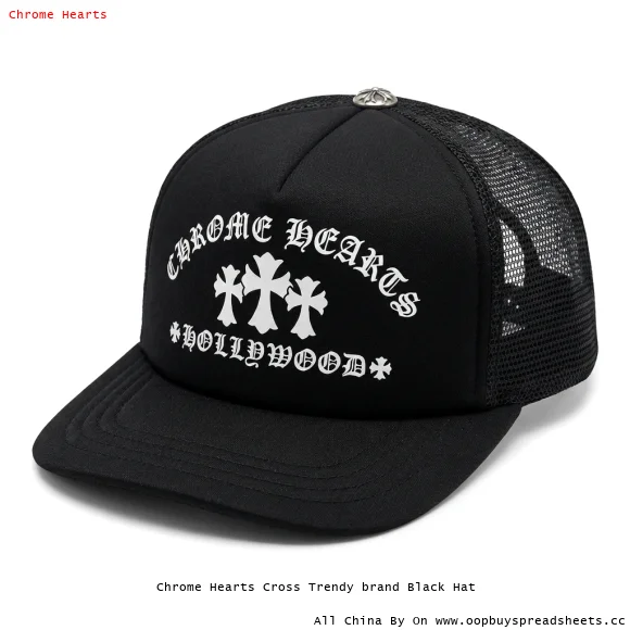 Chrome Hearts Cross Trendy brand Black Hat
