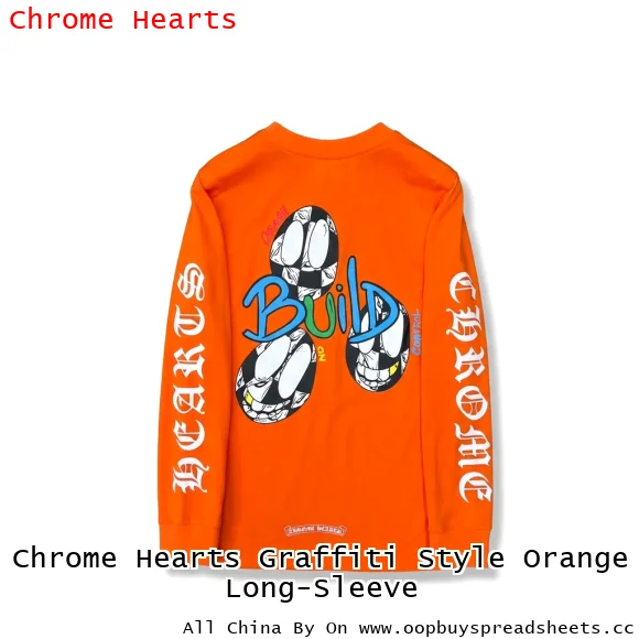Chrome Hearts Graffiti Style Orange Long-Sleeve