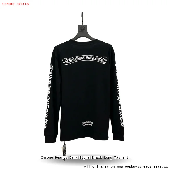 Chrome Hearts Dark Style Black Long T-shirt