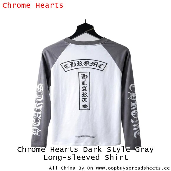 Chrome Hearts Dark Style Gray Long-sleeved Shirt