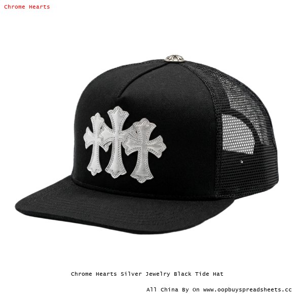 Chrome Hearts Silver Jewelry Black Tide Hat