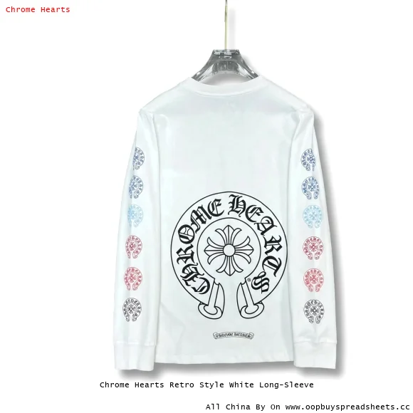Chrome Hearts Retro Style White Long-Sleeve
