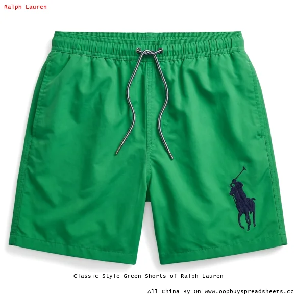 Classic Style Green Shorts of Ralph Lauren
