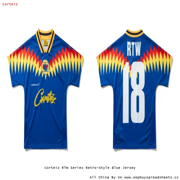Corteiz RTW Series Retro-Style Blue Jersey