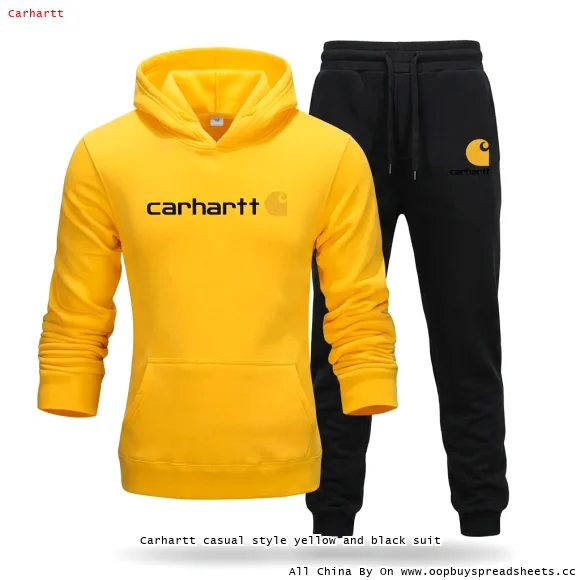 Carhartt casual style yellow and black suit