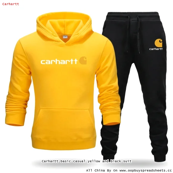 Carhartt basic casual yellow and black suit