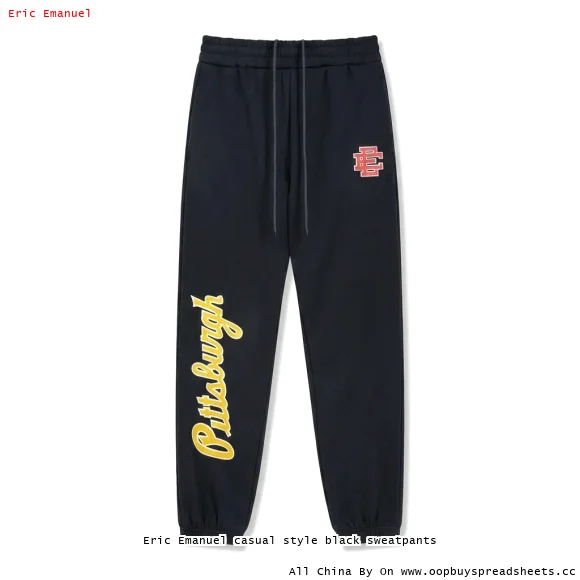 Eric Emanuel casual style black sweatpants