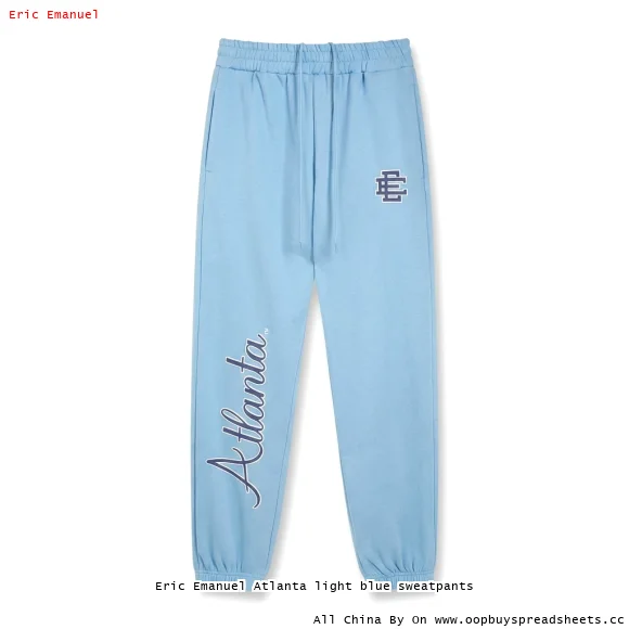 Eric Emanuel Atlanta light blue sweatpants