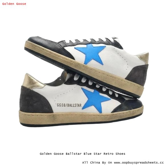 Golden Goose Ballstar Blue Star Retro Shoes