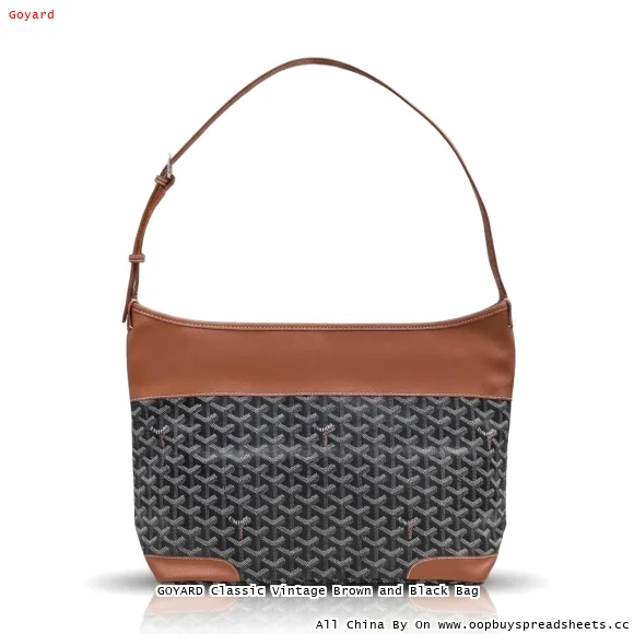 GOYARD Classic Vintage Brown and Black Bag
