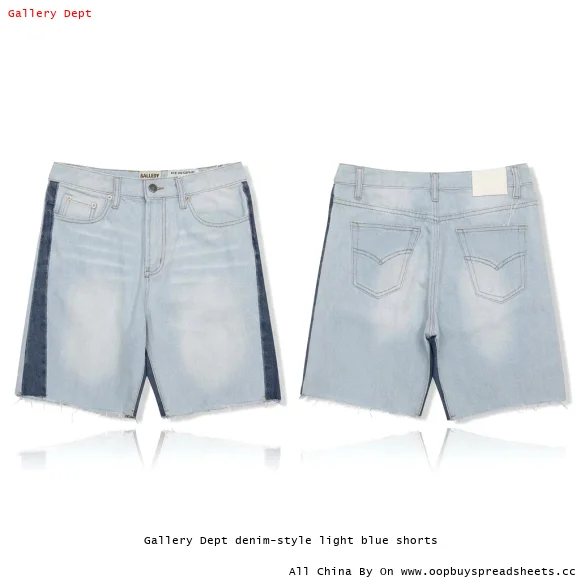 Gallery Dept denim-style light blue shorts
