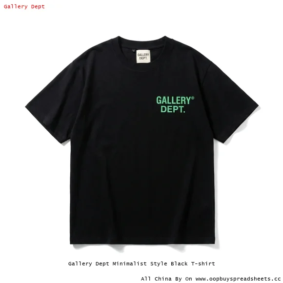 Gallery Dept Minimalist Style Black T-shirt
