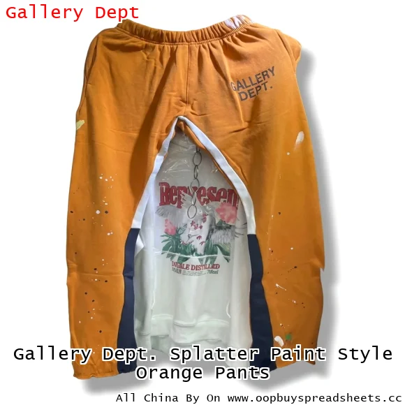 Gallery Dept. Splatter Paint Style Orange Pants