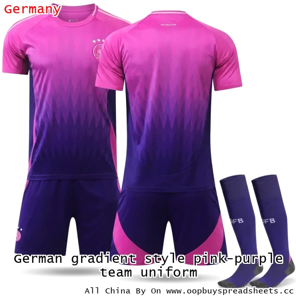German gradient style pink-purple team uniform