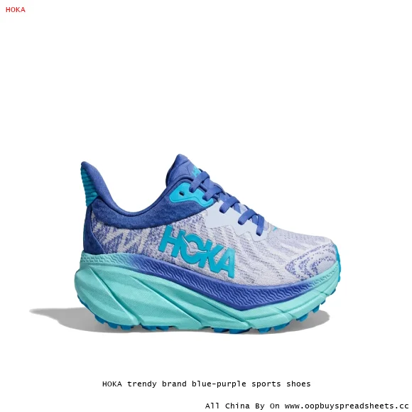 HOKA trendy brand blue-purple sports shoes
