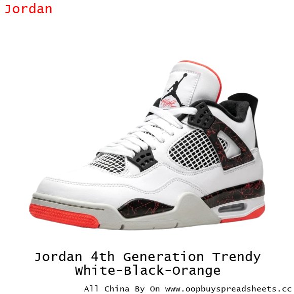 Jordan 4th Generation Trendy White-Black-Orange