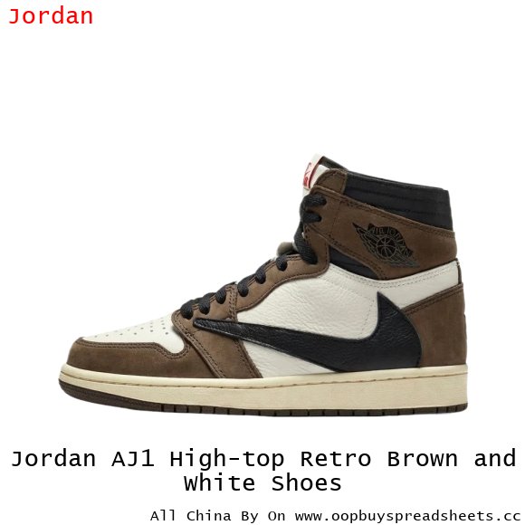 Jordan AJ1 High-top Retro Brown and White Shoes