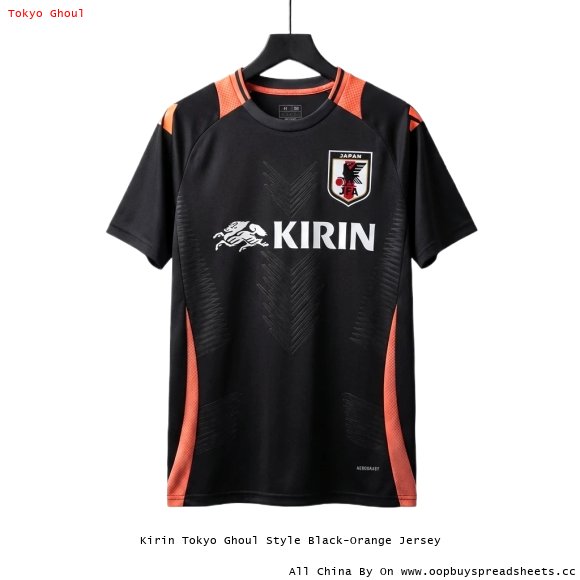 Kirin Tokyo Ghoul Style Black-Orange Jersey