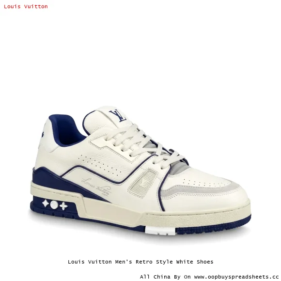 Louis Vuitton Men's Retro Style White Shoes