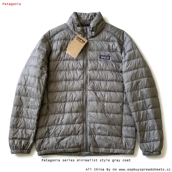 Patagonia series minimalist style gray coat