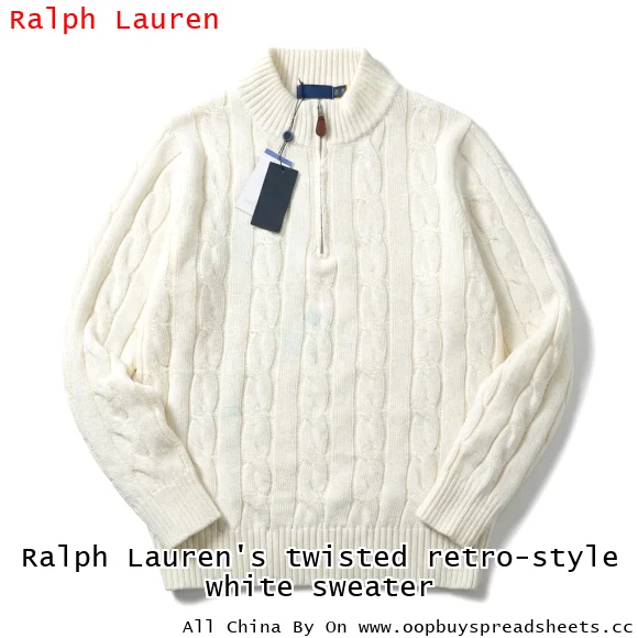 Ralph Lauren's twisted retro-style white sweater
