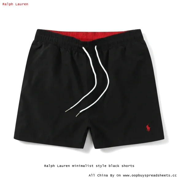 Ralph Lauren minimalist style black shorts
