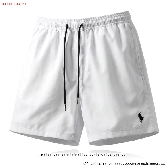 Ralph Lauren minimalist style white shorts