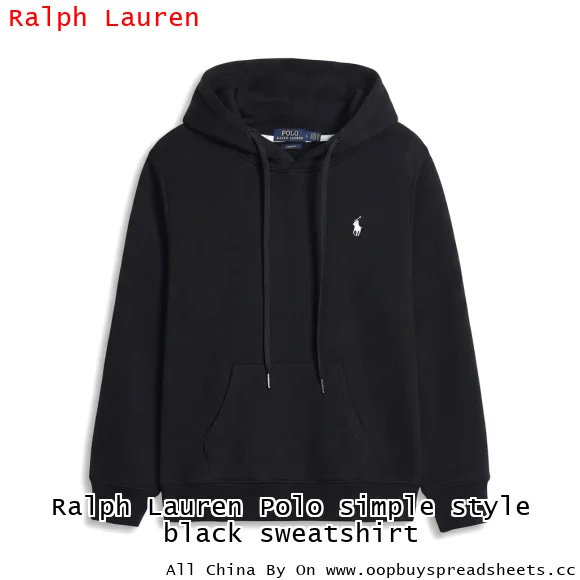 Ralph Lauren Polo simple style black sweatshirt