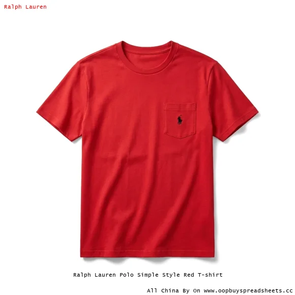 Ralph Lauren Polo Simple Style Red T-shirt