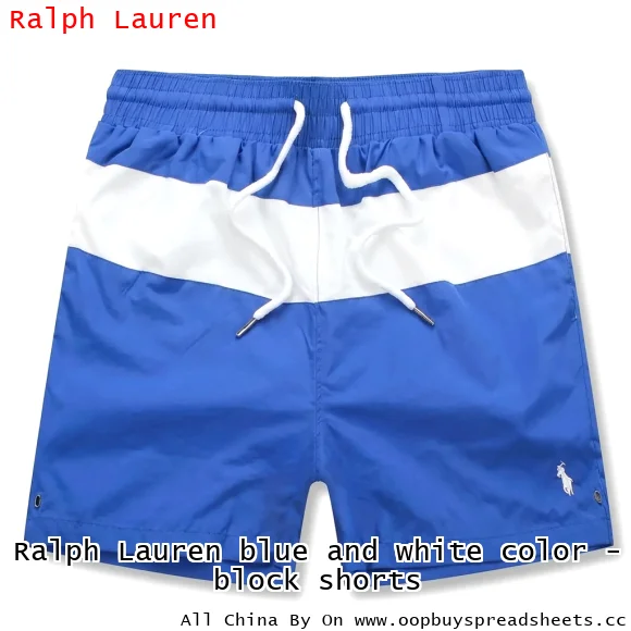 Ralph Lauren blue and white color - block shorts