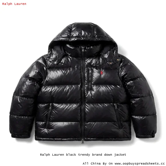 Ralph Lauren black trendy brand down jacket