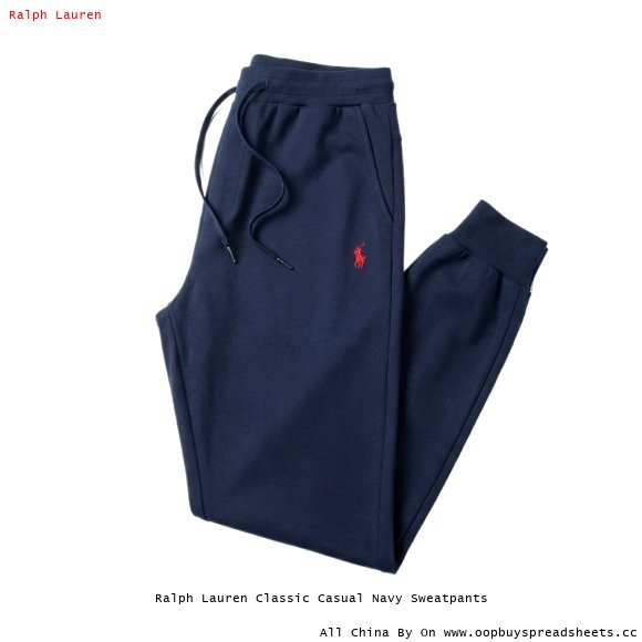 Ralph Lauren Classic Casual Navy Sweatpants