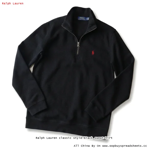 Ralph Lauren classic style black sweatshirt